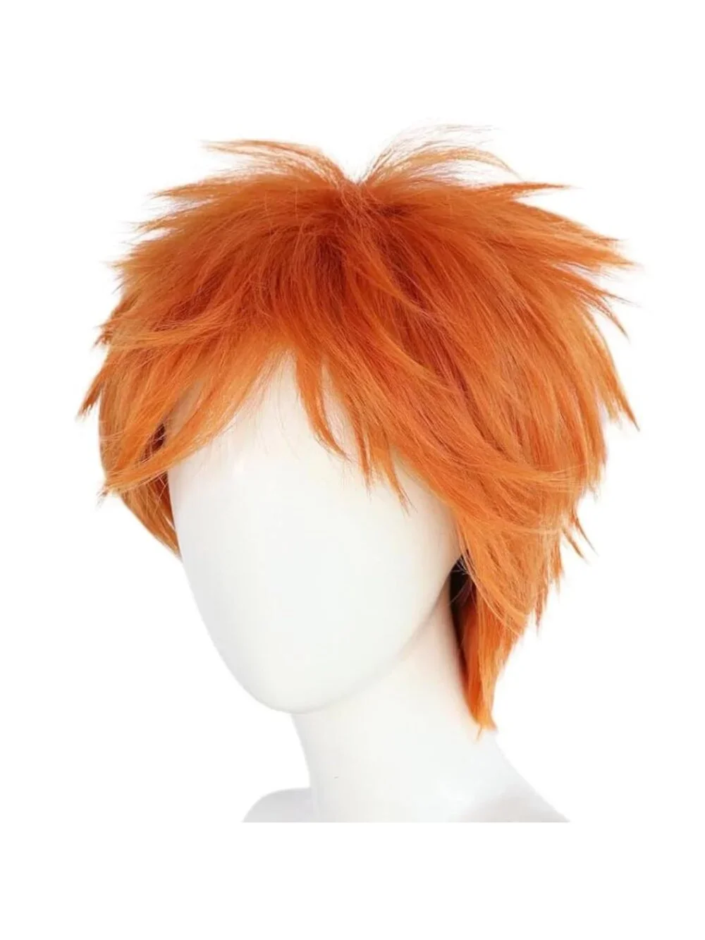 Men's Lime Green Synthetic Fiber Short Blonde Golden Cosplay Modern Wigs